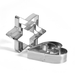 Stainless Steel Cookie Mold Set Cookie Cutter DIY Baking Tools Heart Christmas Cookie Mold