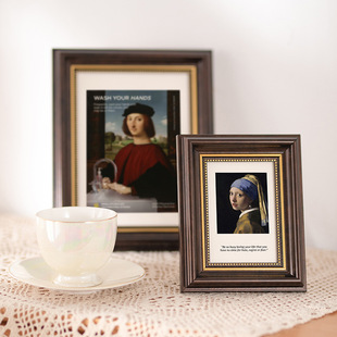 Retro pattern American table wholesale photo frame 68 inch 10 inch art oil painting calligraphy works mounted wall frame