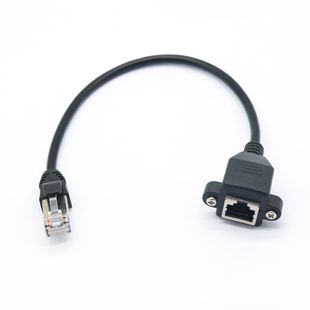 Сетевой удлинитель с ушами Сетевой удлинитель RJ45 пара самка с винтом отверстия для крепления пяти типов сетевых кабелей