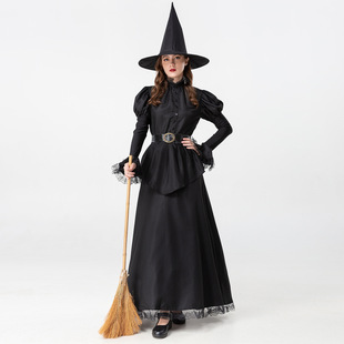 Foreign trade Europe and the United States new ladies Halloween cos clothes black witch witch role playing costume suit