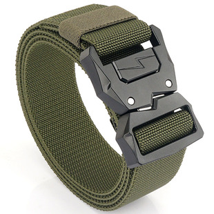 2022 new lightning tactical buckle men's elastic belt outdoor casual jeans quick release belt