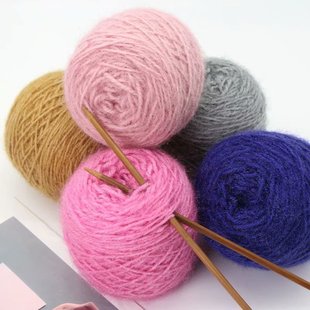 Squirrel wool ball bright velvet Velvet line hand-woven hat line scarf line coat thick line manufacturers wholesale