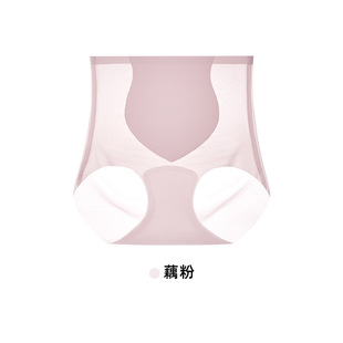 Ice silk seamless high waist underwear women's abdomen summer ultra-thin peach hip invisible ladies briefs a generation of hair