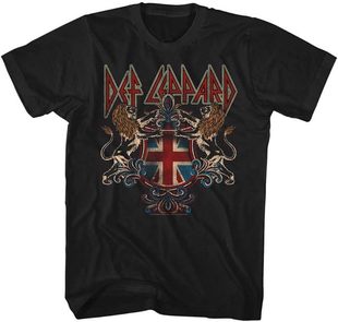 80's Def Leppard waffle band Rock American retro casual rock punk band T-shirt