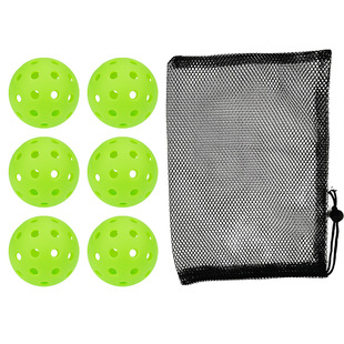 Pickleball74mm40 Отверстие 26 г пластиковый мяч с отверстием Weifu + черный сетчатый костюм 6