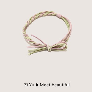 Head Rope Boyfriend Wearing Wrist Little Ancestor Rubber Strap Bracelet Loose High Elastic Durable Hair Rope Does Not Hurt Hair and Pony Tail