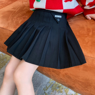 Girls' plaid sweater autumn 2022 new style girls' Western style pullover sweater long sleeve middle and big children autumn and winter top