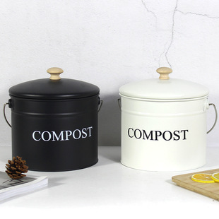 Source Manufacturer Amazon 1-Gallon Metal Kitchen Waste Bucket Garden Fermentation Bucket Garbage Compost Bucket with Filter