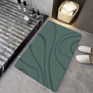Simple Solid Color Diatom Mud Mat Home Entrance Door Mat Bathroom Floor Mat Toilet Water Absorbent Foot Mat Wholesale