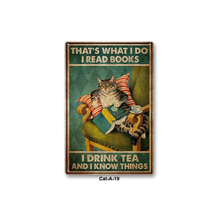 Pet Cat Vintage Tin Painting Bar Home Wall Decoration Wall Brand Tin Metal Decor Cross-border Monopoly Decoration