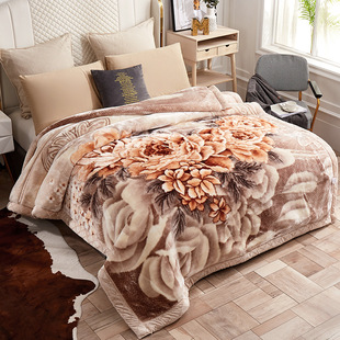 Raschel blanket wedding double-layer thickened warm winter fleece blanket milk fleece sofa blanket coral fleece blanket