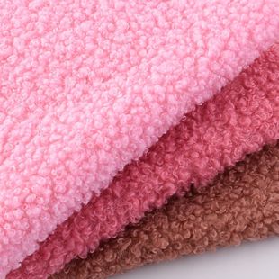 Manufacturer Customized Small Teddy B Version Fabric, Full Polyester 210g Teddy Velvet Small Particle Loop Velvet Cashmere Home Clothes