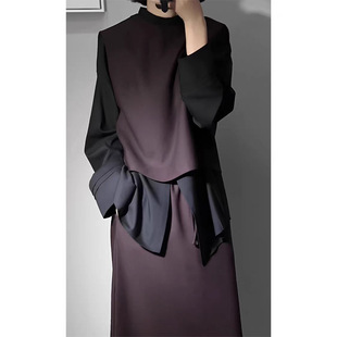 Factory wholesale new women's suit light s high JI feeling small x wind vest shirt skirt three-piece set