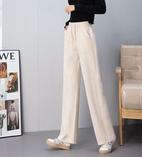 Autumn Women's Pants Wide Leg Pants Loose Casual Pants Women's 2024 New High Waist Loose Straight Sports Casual Pants