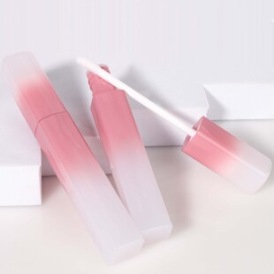 Cross-border in stock 5ml gradient pink square wave lip lip gloss tube lip glaze lip glaze liquid blush dispensing container