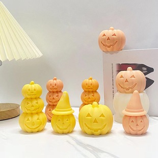 Halloween props window decoration pumpkin plaster doll DIY aromatherapy plaster candle Halloween decoration ornaments