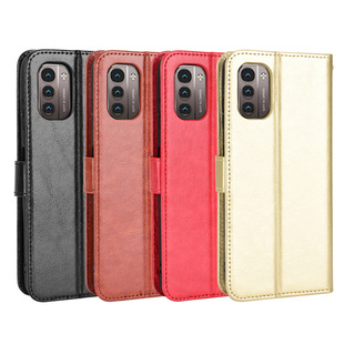 For Nokia G11 Plus phone case Nokia G21 phone leather case flip Crazy Horse pattern lanyard card