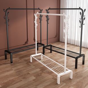 Clothes hanger floor vertical bedroom clothes hanger movable with wheels household living room internet celebrity light luxury clothes hanger clothes hanger