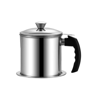 304 stainless steel oil pot household oil storage tank with filter screen oil bottle with lid kitchen filter oil tank oil filter pot