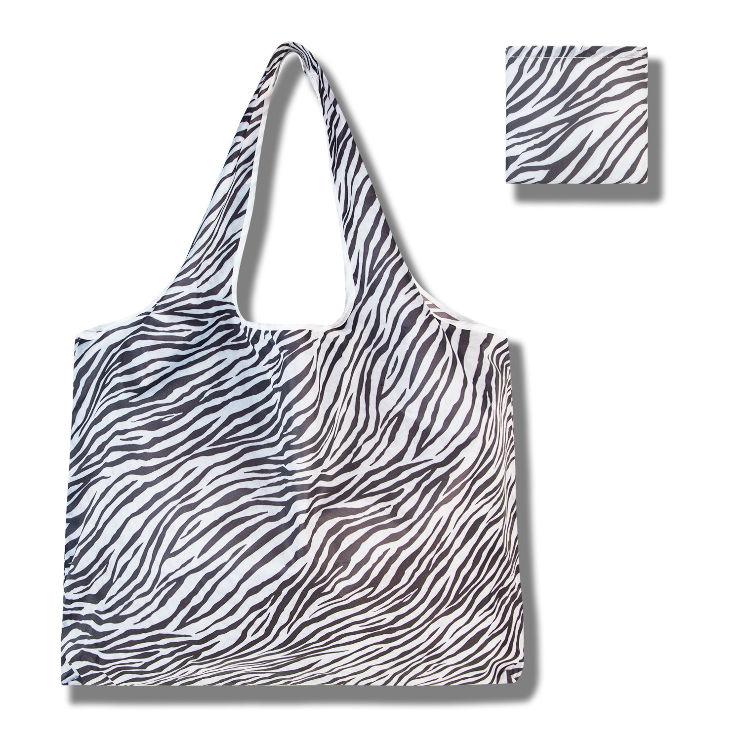 New Large-Capacity Folding Shopping Bag in Stock Environmentally Friendly Folding Bag Creative Portable Printed Portable Storage Bag