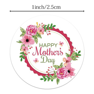 Amazon Explosive Roll Sticker Mother's Day Decoration Gift Series Adhesive Sticker Label