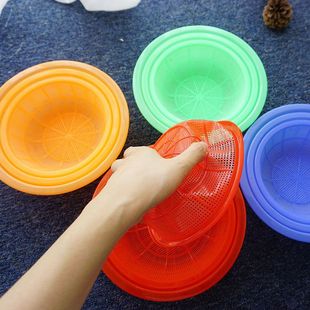 # Mini Small Sieve Round small size New Plastic Rice Washing Rice Washing Fruit Basket Basket Class Toy Storage Basket Batch