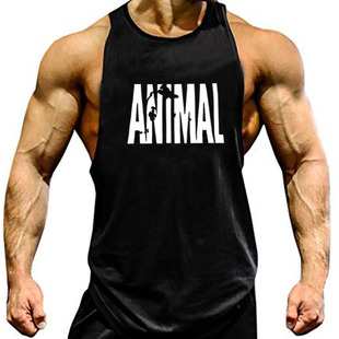 New Men's Loose Sports Fitness Bodybuilding Letter ANIMAL Vest Muscle Men Sports Vest Cotton