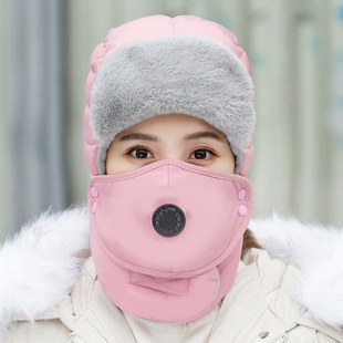 Winter Cold-proof Hat Women's Fashionable Cycling Electric Car Windproof Warm-keeping Artifact Lei Feng Hat Winter Thickened Ear Protection Cotton