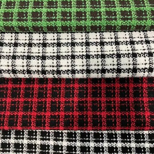 In stock wholesale autumn chenille gold plaid coat woolen suit women's jacket fabric Chanel style fabric fabric
