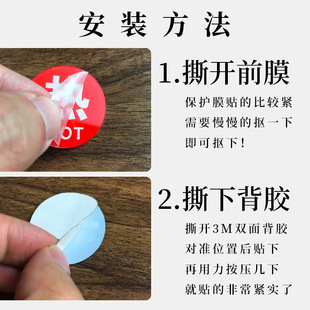 Wholesale hot and cold bathroom cold water label sign household hot water sign acrylic sign faucet