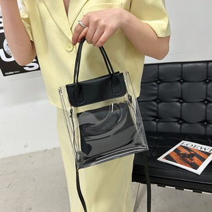Transparent plastic bag for women 2022 New jelly beach bag fashion pvc women's bag handbag casual backpack