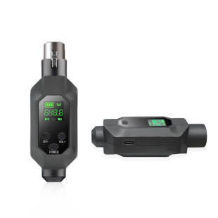 Wired Conversion Wireless Microphone System Transmitter Receiver FM Musical Instrument Capacitor Dynamic Handheld Microphone Glow