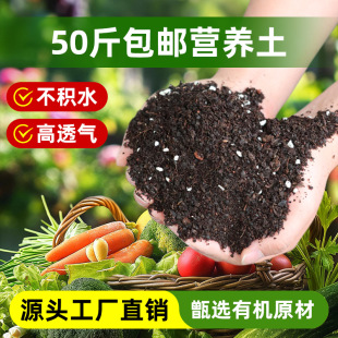 Organic Nutrient Soil for Flower Cultivation Universal 25.00kg Free Shipping Household Vegetables Fleshy Soil Seed Loose Breathable Planting Soil