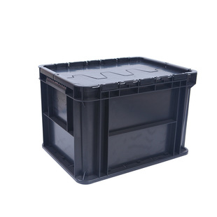 Black Turnover Box Anti-Static Flip-Top Logistics Transport Box Anti-Static Material Box Turnover Box Long Type