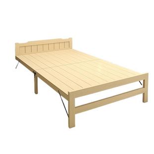 Solid Wood Foldable Bed Rental House Durable Single Bed Adult Simple Household Hard Board Bed Rental Bed Children's Bed