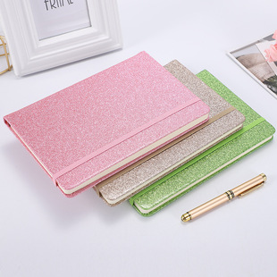 A5 Hard-Surface Notebook, Literary and Artistic Exquisite Straps, Personalized Creativity, Simple, Fresh, College Student Sequined Hand Ledger