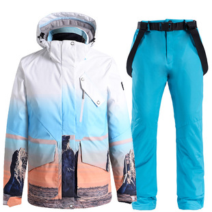 New Style Ski Suit Snowboard Double-board Women's Winter Outdoor Warm Thickened Korean Style Ski Suit suit