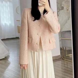 Chanel Style Coat Women's Spring and Autumn New High-end Elegant Socialite Short Slim-fit Casual Tweed Top