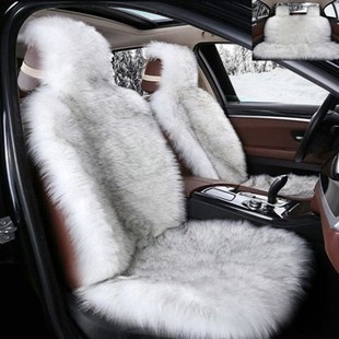 New Imitation Wool Cushion Winter Plush Cushion Fully Surrounded Car Cushion Thickeneded Wool Cushion Seat Cushion Car