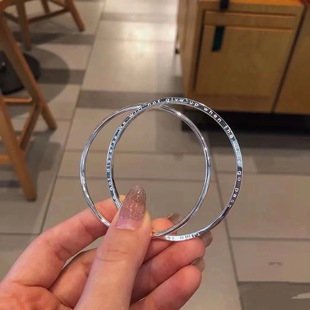 Double ring Clover bracelet female all-match bracelet Sansheng Sanshi bracelet niche design high sense gift for girlfriend