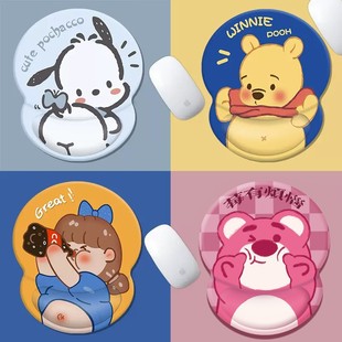 Factory direct high quality one wrist mouse pad rubber cute wrist 3D cartoon simple mouse pad wholesale
