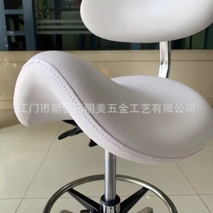 Beauty Nail Salon Master Chair Large Workpiece Stool Hairdressing Technician Stool Rotating Lifting Chair Backrest Saddle Chair with Foot Ring
