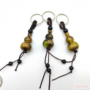 Imitation horn gourd pendant keychain safe wooden gourd twelve zodiac pendant scenic spot stall supply