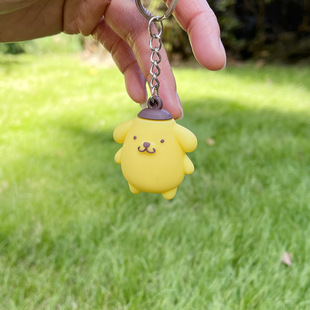 New drop glue cartoon KT series keychain cool penguin big ears dog doll keychain car bag pendant