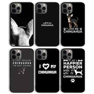 For Apple iPhone Case I Love My Chihuahua Dog Pug Black TPU Soft Case Protective Case I