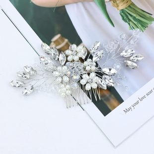 2025 Hair Set Handmade Pearl Twist Flower Accessories Bridal Wedding Dress Styling Accessories Crystal Pearl Hairpin