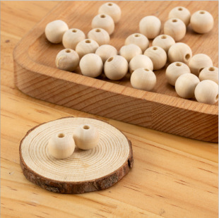 Spot wholesale Superba beads log color solid wood wood beads handmade DIY toy hand string accessories wooden beads loose beads