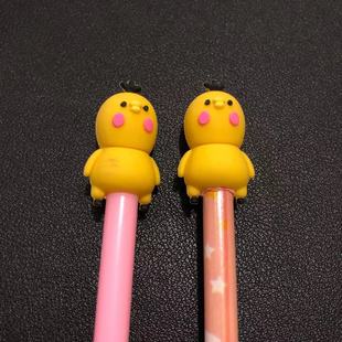 Creative Cartoon Cute Mini Pen Set Fruit Animal Pencil Gel Pen Accessories Extender Soft Silicone Pen Cap