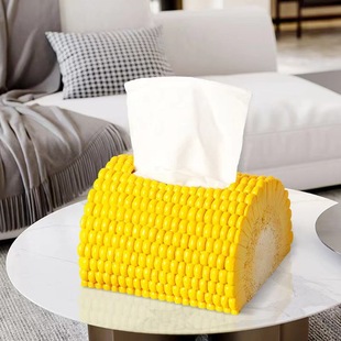 Creative modern simple new Chinese cute corn tissue box cloud paper box living room decorative multi-function ornaments