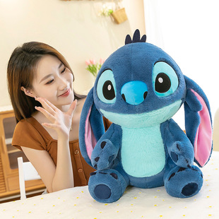 Cute cartoon rabbit fur stitch doll plush toy children pillow soothing rag doll home decoration gift